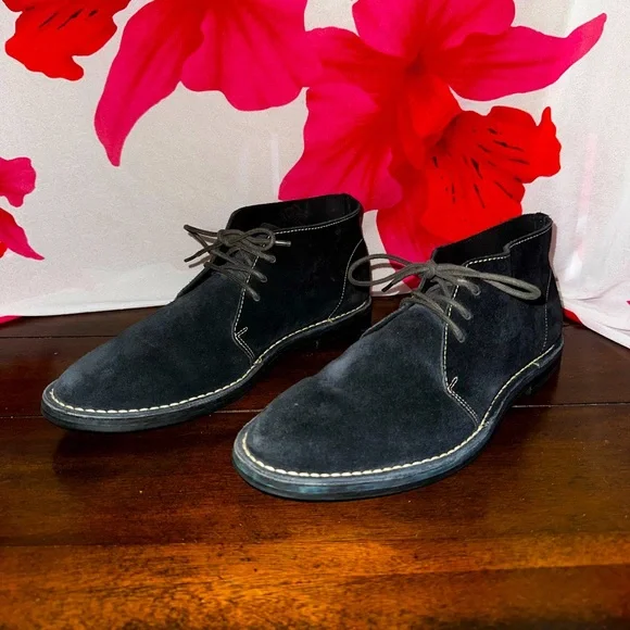 Cole Haan | Shoes | Cole Haan Navy Suede Leather Ankle  display picture 3